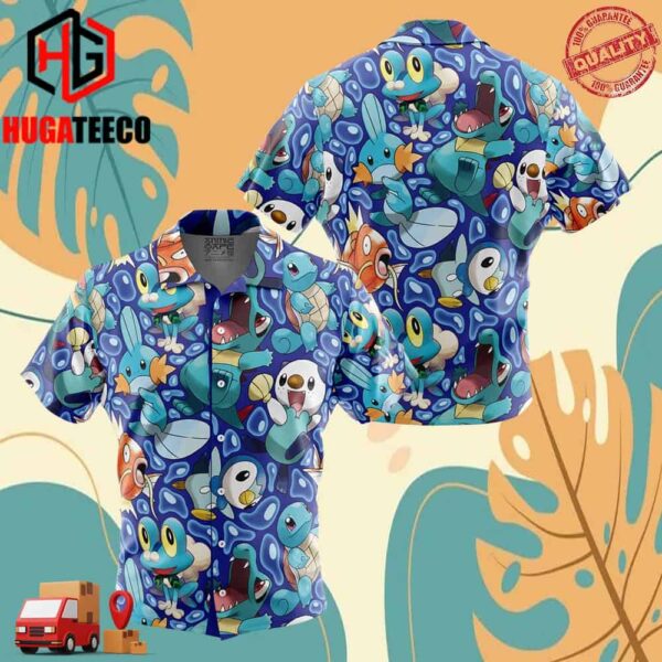Water Type Starters Pokemon Hawaiian Shirt For Men And Women Summer Collections