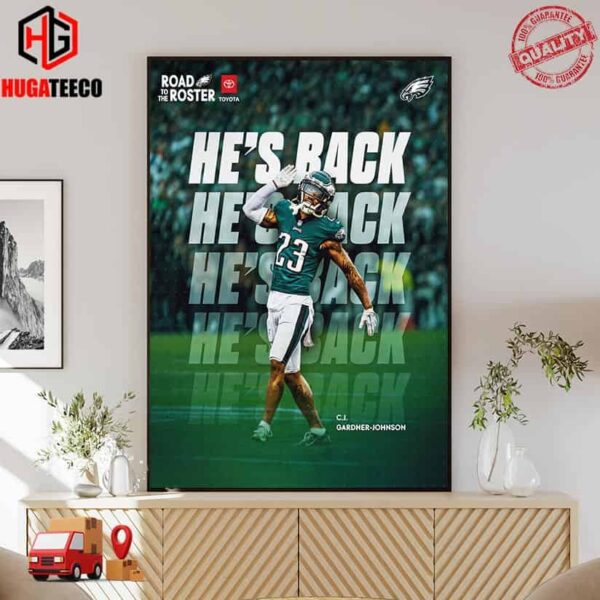 Welcome Back CJ Gardner-Johnson To Philadelphia Eagles Poster Canvas