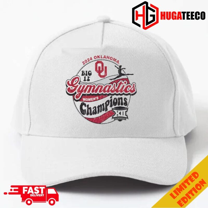 White Oklahoma Sooners 2024 Big 12 Women’s Gymnastics Champions Hat-Cap