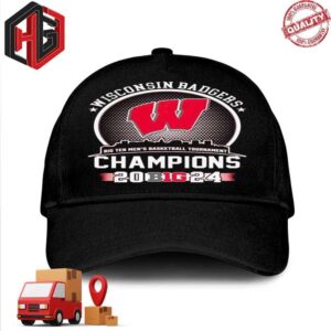 Wisconsin Badgers Bigten Men’s Basketball Tournament Champions 2024 Hat-Cap