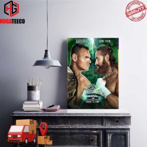XL Gunther Vs Former Champion Sami Zayn Defends WWE Wrestlemania Against Poster Canvas