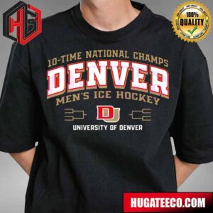 10 Time NCAA National Champions Denver Ice Hockey T-Shirt