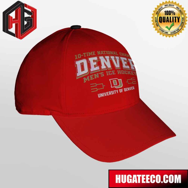 10 Time NCAA National Champions Denver Mens Ice Hockey University Of Denver Hat-Cap