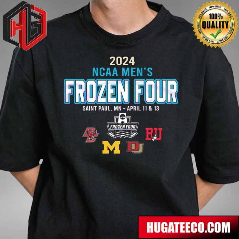 2024 NCAA March Madness Mens Frozen Four Hockey Team T-Shirt