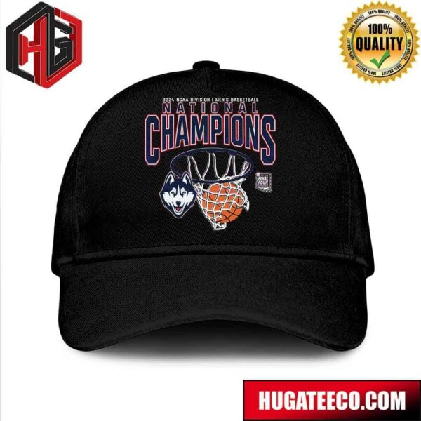 2024 NCAA March Madness Final Four Mens Basketball National Champions UConn Huskies Hat-Cap