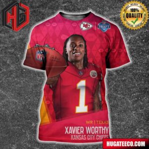 2024 NFL Draft The 40 King Xavier Worthy Is Now A Kansas City Chief All Over Print Shirt