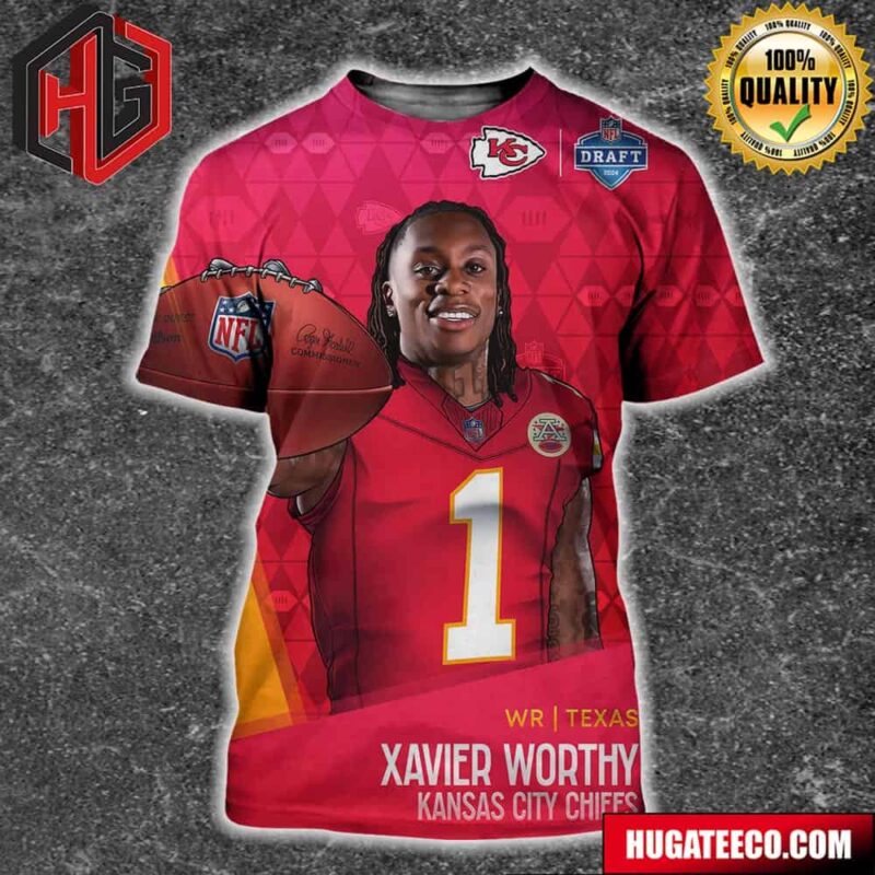 2024 NFL Draft The 40 King Xavier Worthy Is Now A Kansas City Chief All Over Print Shirt