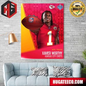 2024 NFL Draft The 40 King Xavier Worthy Is Now A Kansas City Chief Poster Canvas