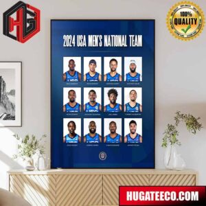 2024 USA Mens National Team Basketball The Stars Align In The City Of Light Poster Canvas