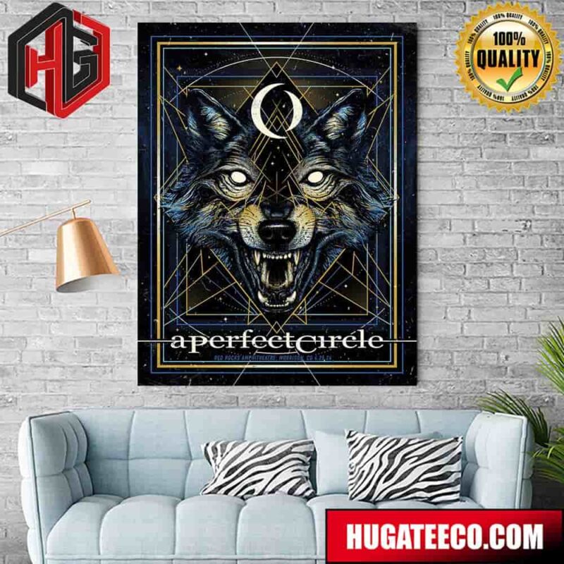 A Perfect Circle Show Tonight’s Poster For Morrison Co On April 25th 2024 Poster Canvas