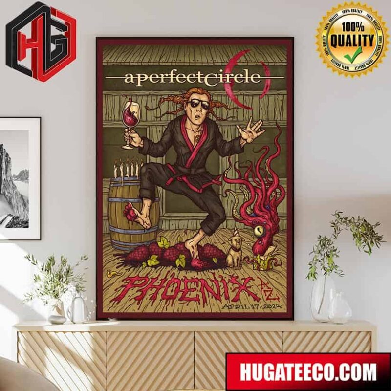 A Perfect Circle Tonight’s Poster For Phoenix Az By Tim Butler Limited Poster April 17 2024 Poster Canvas