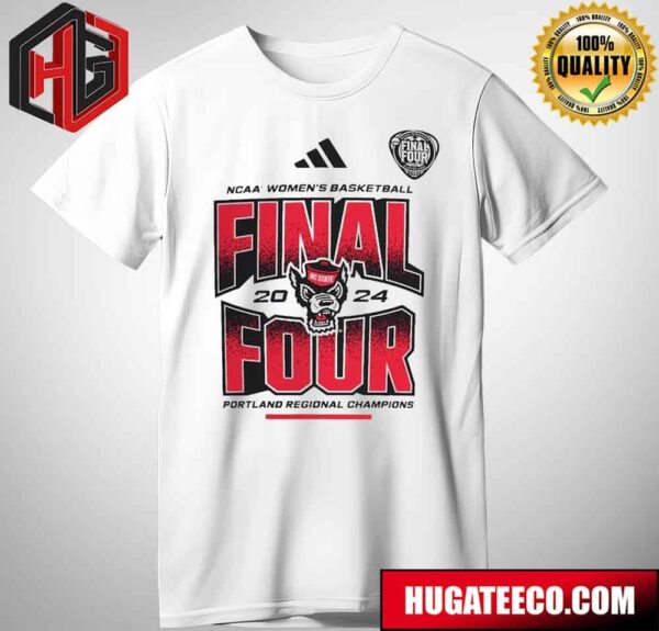 Adidas White NC State Wolfpack 2024 NCAA Women’s Basketball Tournament March Madness Final Four T-Shirt