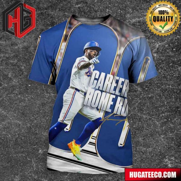 Adolis Garcia Texas Rangers 100 Career Homeruns MLB 3D T-Shirt