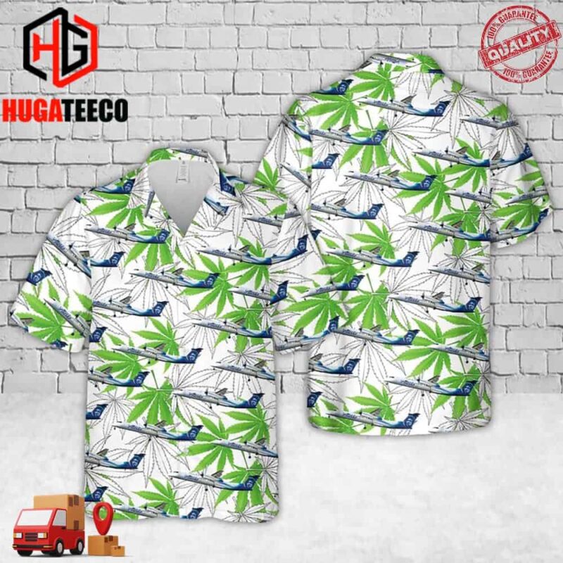 Alaska Airlines Bombardier Q400 Hawaiian Shirt And Short