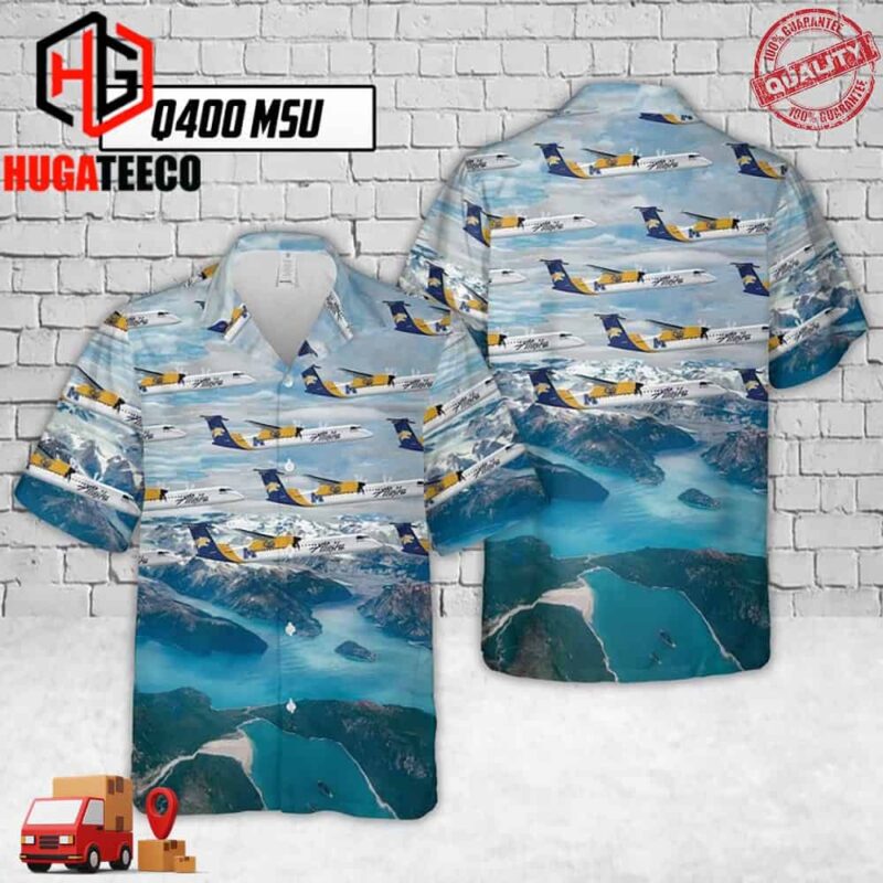Alaska Airlines Q400 Msu Hawaiian Shirt