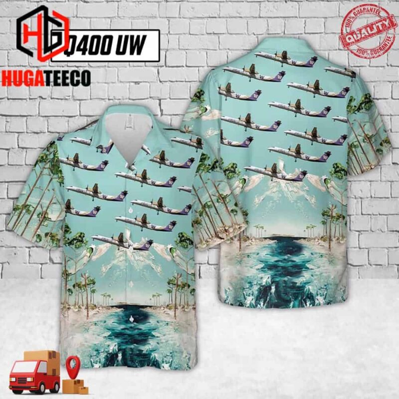 Alaska Airlines Q400 Uw Hawaiian Shirt