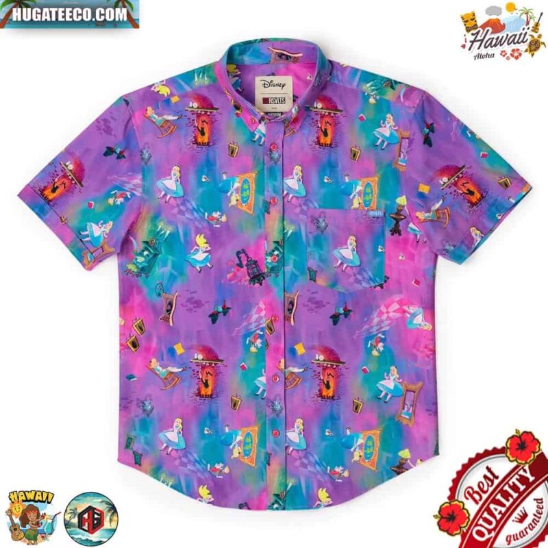 Alice In Wonderland Down The Rabbit Hole RSVLTS Collection Summer Hawaiian Shirt