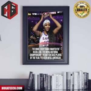 Angel Reese LSU Tigers Of The Southeast Conference On Declaring For The 2024 WNBA Draft Poster Canvas