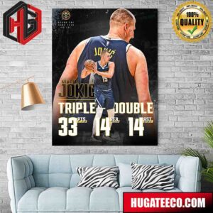 Another Playoff Triple-Double For Nikola Jokic Denver Nuggets Poster Canvas