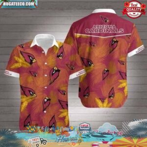 Arizona Cardinals NFL Tropical Leaf Hawaiian Shirt