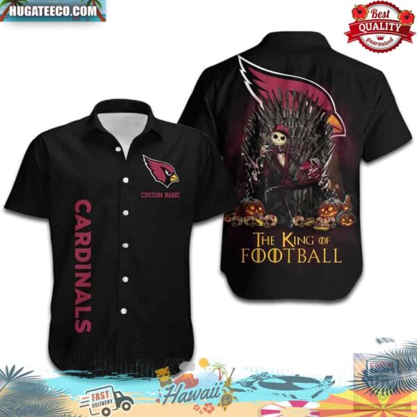 Arizona Cardinals The King Of Football Custom Name Hawaiian Shirt