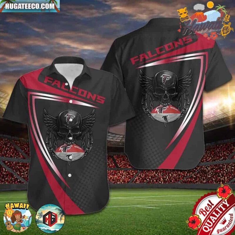 Atlanta Falcons NFL Skull Sporty Hawaiian Shirt