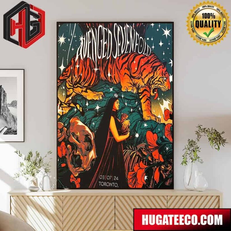Avenged Sevenfold Show At Toronto 03 07 2024 Poster Canvas