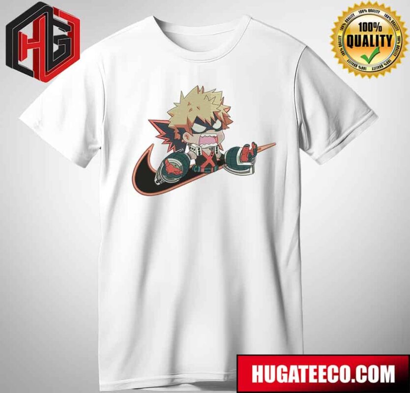 Baby Bakugou Angry My Hero Academia Nike Logo X Nike Swoosh Logo Merchandise T-Shirt