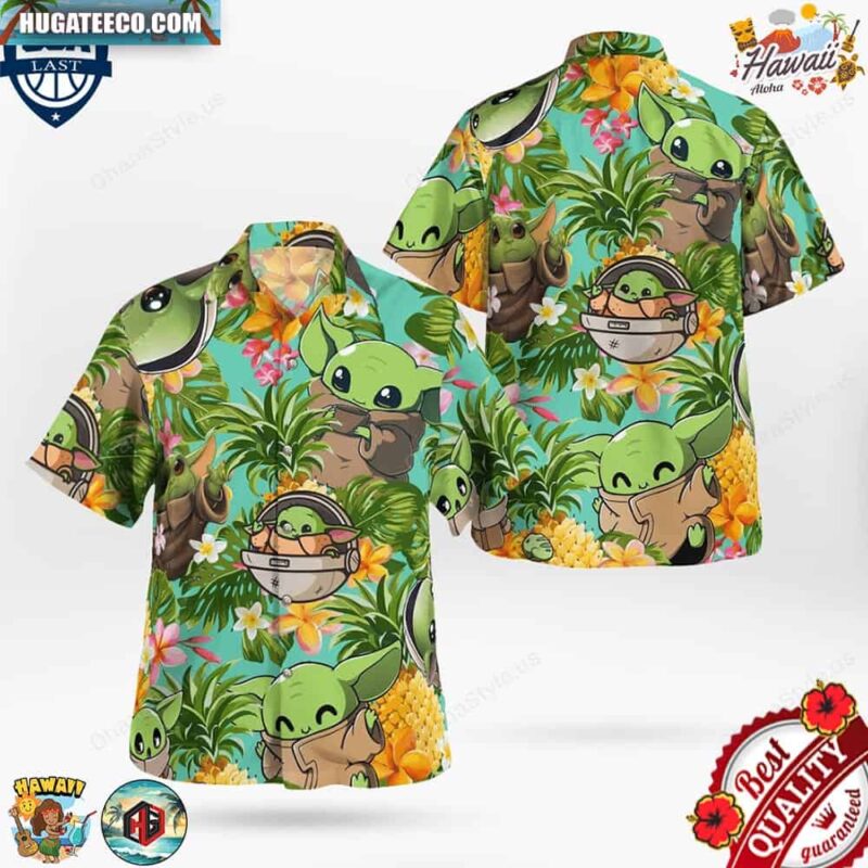 Baby Yoda Tropical Hawaiian Shirt