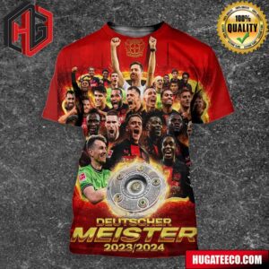 Bayer Leverkusen Is Deutscher Meister Champion 2023 2024 All Over Print Shirt
