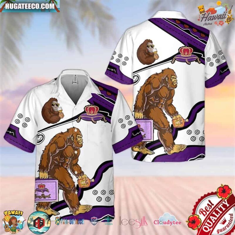 Bigfoot Crown Royal Hawaiian Shirt