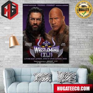 Biggest Match Ever Tribal Combat Once In A Lifetime Roman Reigns And The Rock Wrestlemania 41 WWE Poster Canvas
