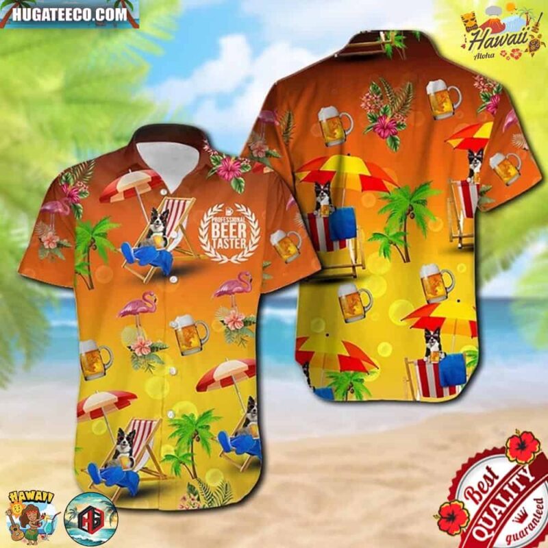 Border Collie Professional Beer Taster Hawaiian Shirt