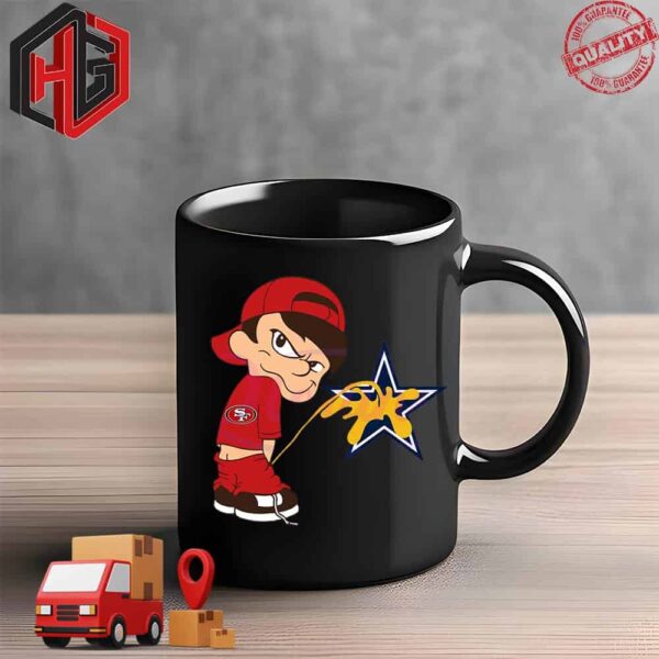 Boy San Francisco 49ers Peeing On Dallas Cowboys Ceramic Mug