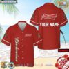 Budweiser Beer Palm Tree Aloha Summer Beach Hawaiian Shirt