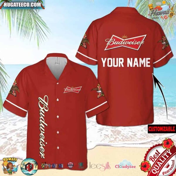 Budweiser Beer Custom Name Hawaiian Shirt