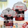 Budweiser Beer Smoke Skull Hawaiian Shirt