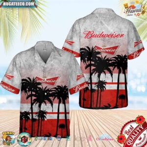 Budweiser Palm Tree Hawaiian Shirt