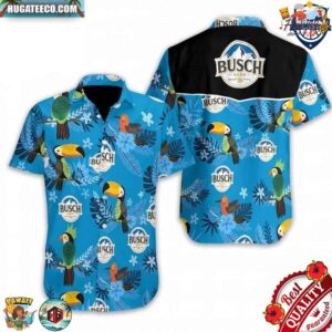 Busch Light Beer Aloha Hawaiian Shirt Beach Short