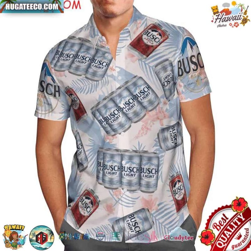 Busch Light Beer Apple Hawaiian Aloha Shirts