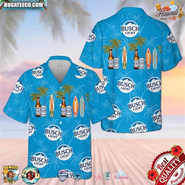 Busch Light Beer Tropical Hawaiian Shirt