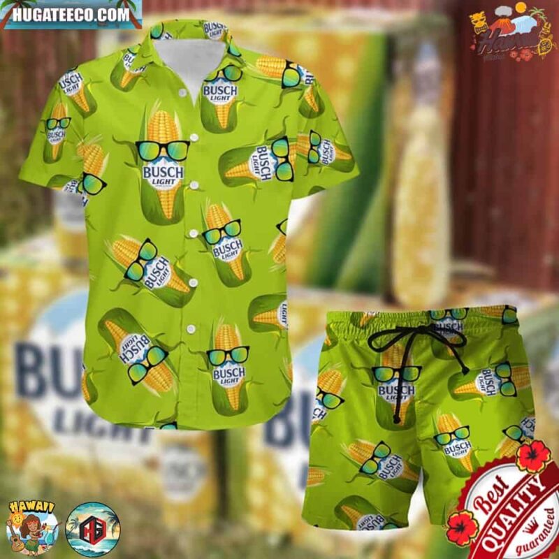 Busch Light Corn Hawaiian Shirt And Short