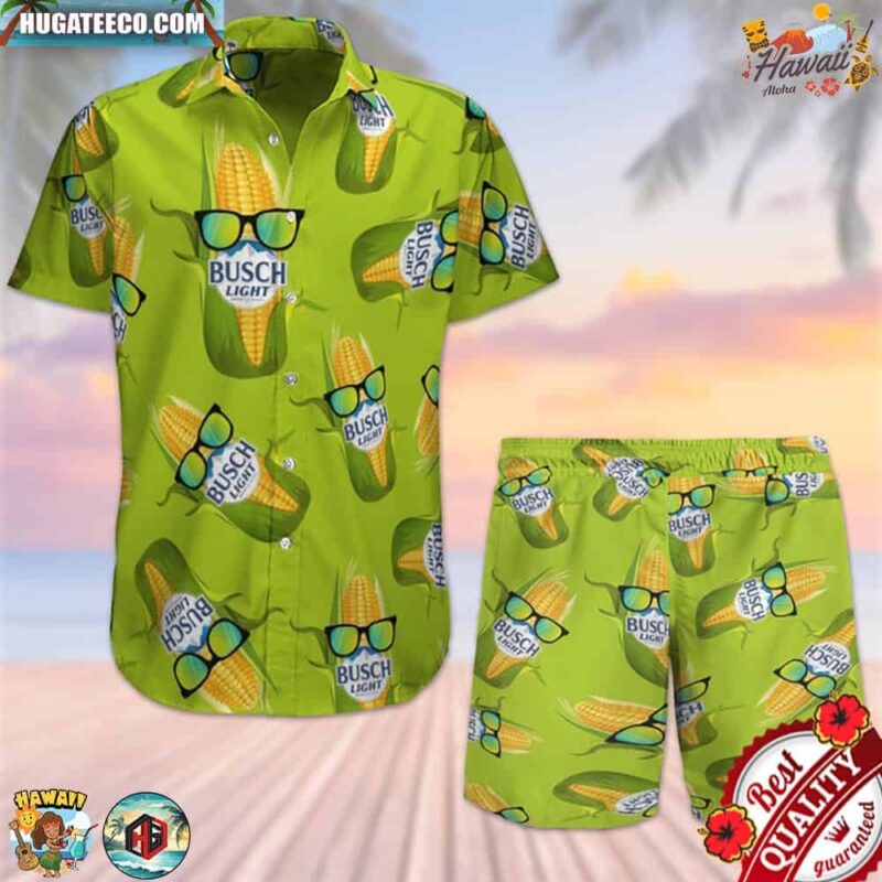 Busch Light Corn Hawaiian Shirt Beach Short