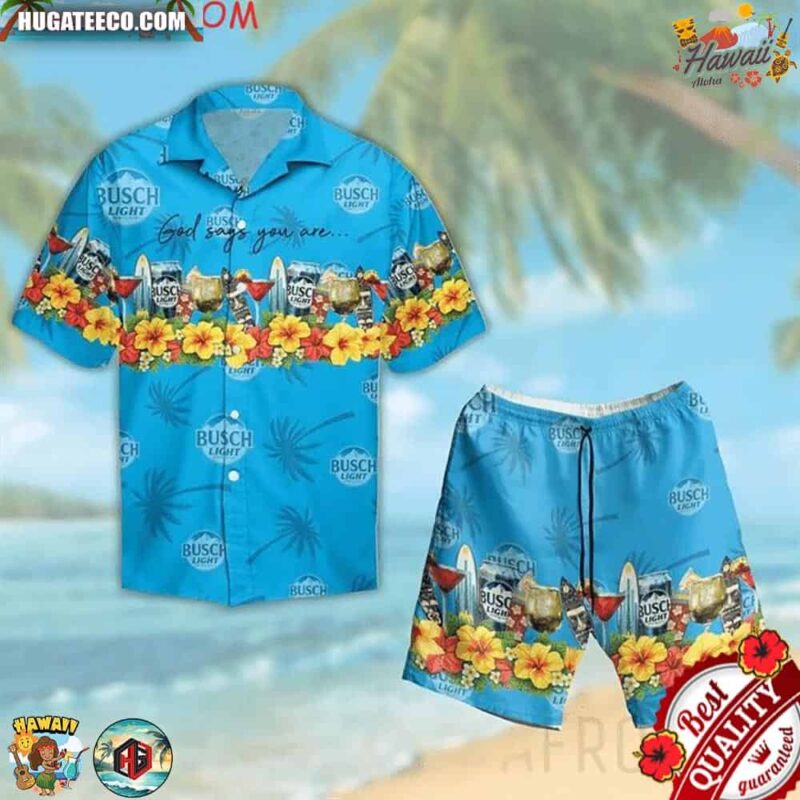Busch Light God Say You Are Hawaiian Shirts