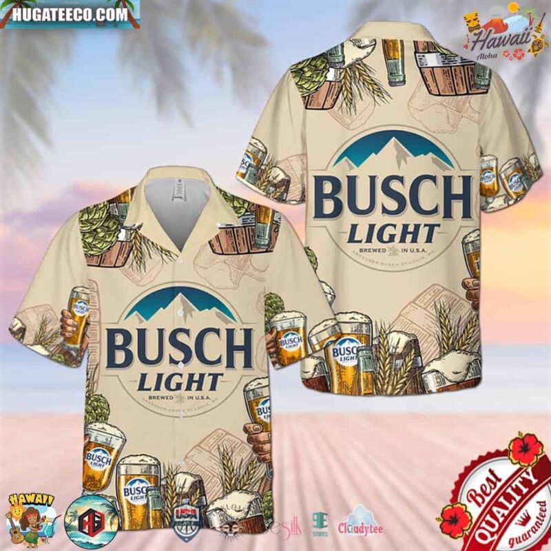 Busch Light Short Sleeve Hawaiian Shirt