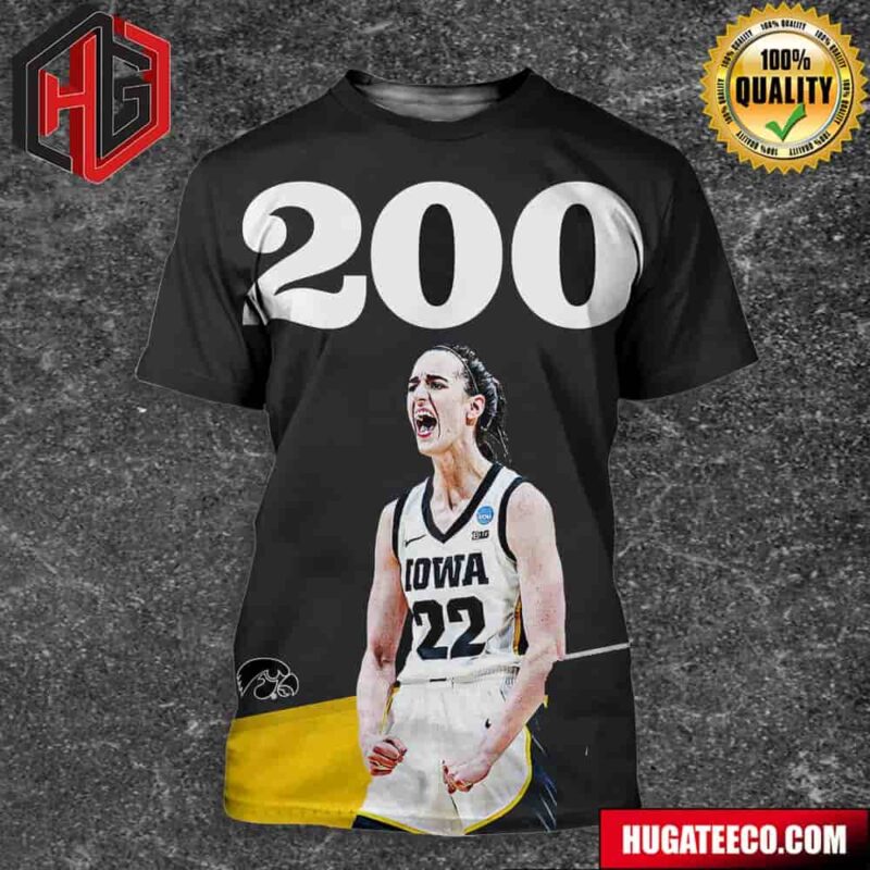 Caitlin Clark Becomes The First Men’s Or Women’s NCAA Di Player To Make 200 3-Pointers In A Single Season 3D T-Shirt