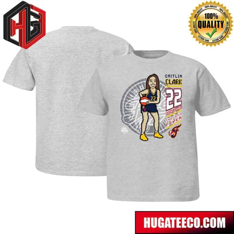 Caitlin Clark Indiana Fever Stadium Youth Player 8-Bit WNBA T-Shirt