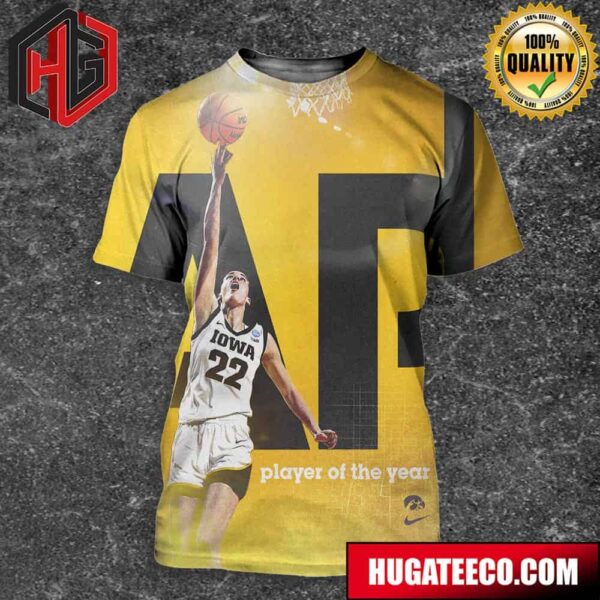 Caitlin Clark Iowa Hawkeyes Is Ap Player Of The Year NCAA 3D T-Shirt