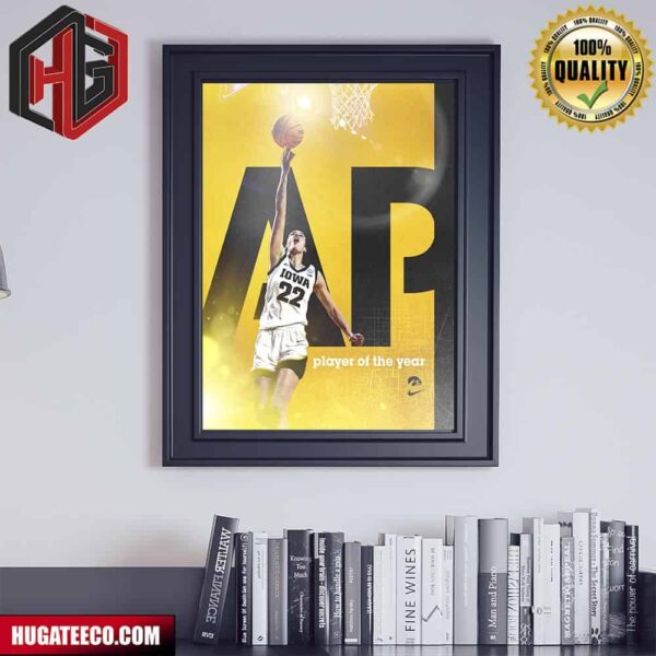 Caitlin Clark Iowa Hawkeyes Is Ap Player Of The Year NCAA Poster Canvas