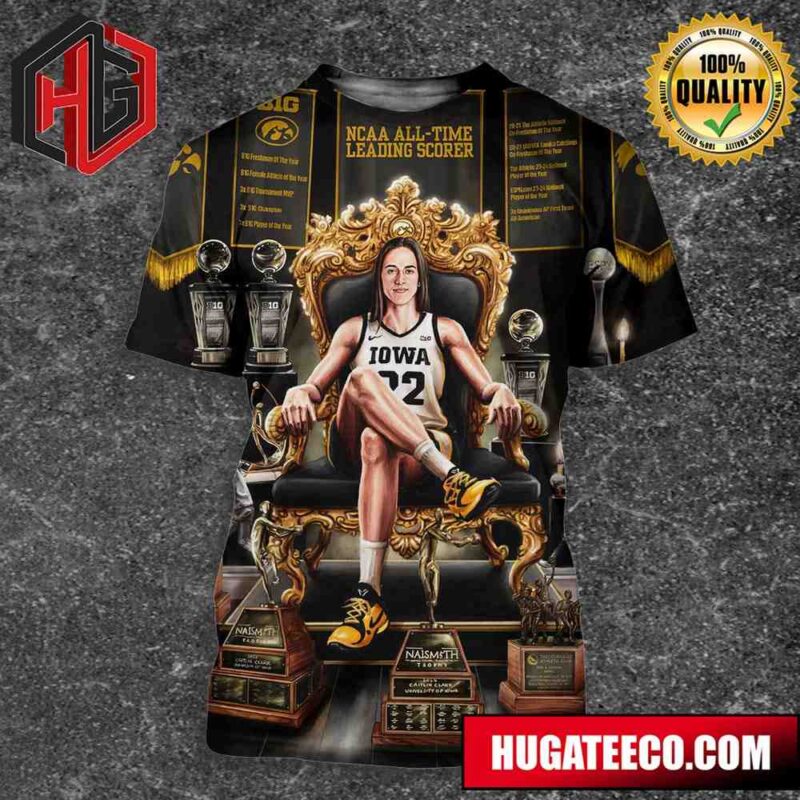 Caitlin Clark NCAA All-Time Leading Scorer One Of The Most Legendary Careers In NCAA History All Over Print Shirt